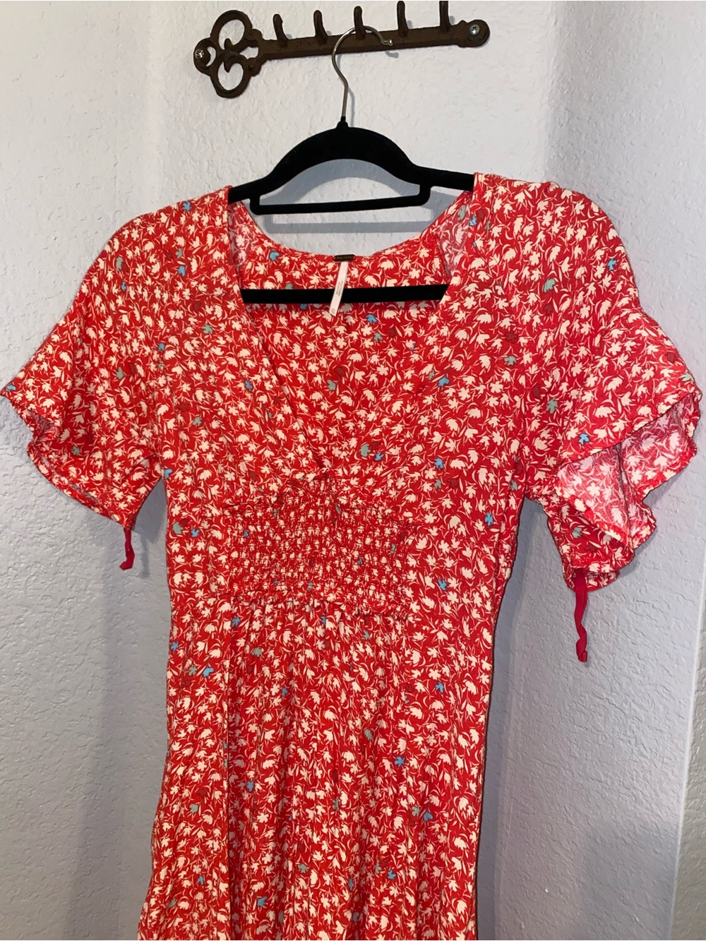 Free People Coral Floral Midi Dress - Picture 3 of 13